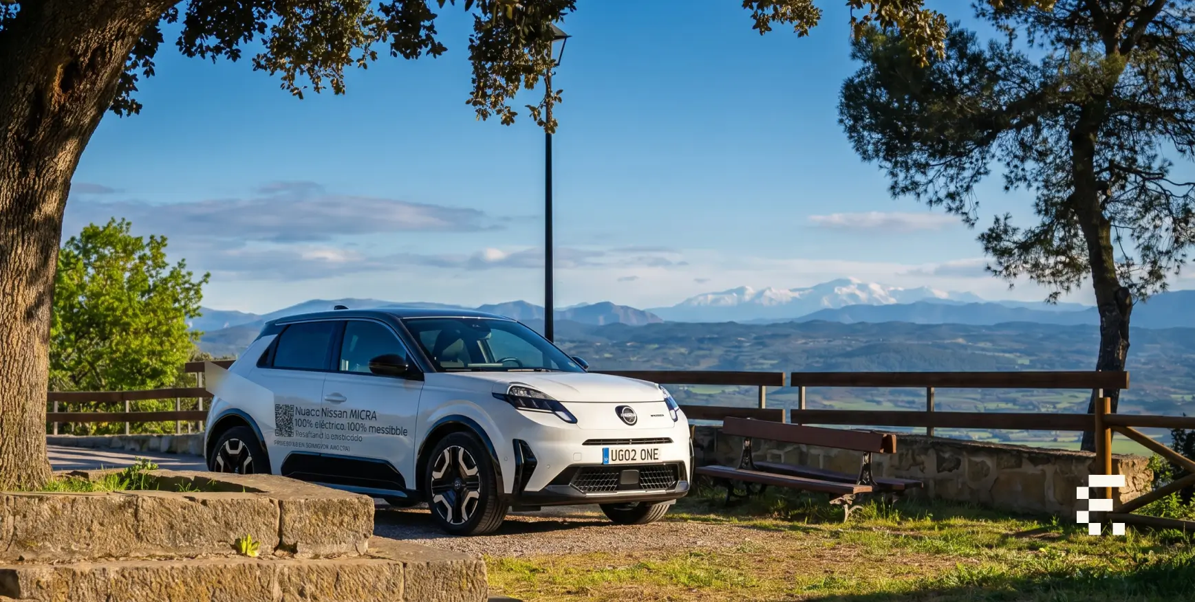 Nissan Micra eléctrico en modo Sport: 218 km de curvas por las Cinco Villas